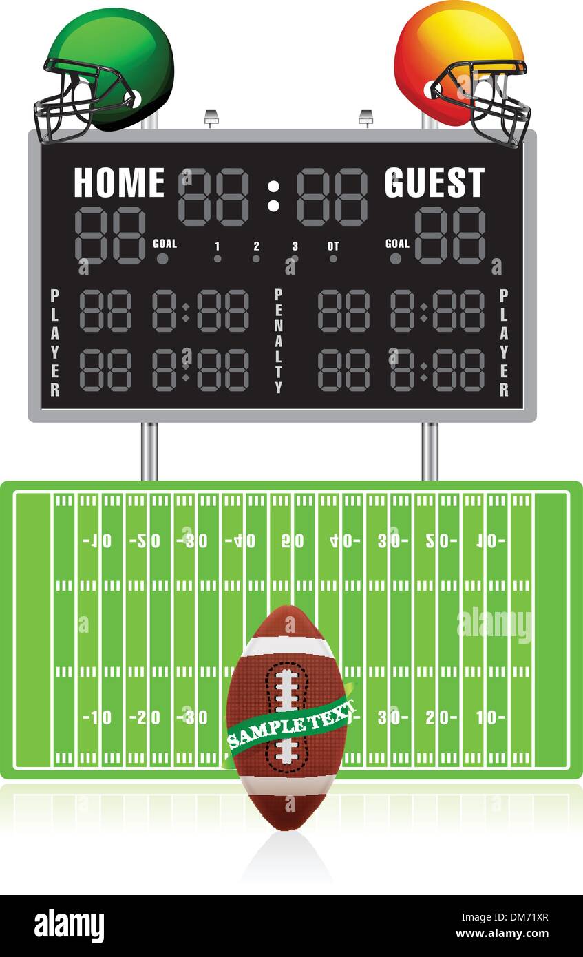 Home and Guest Scoreboard Stock Vector
