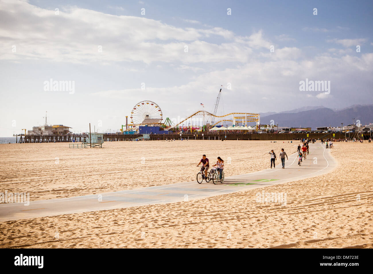 Santa Monica Beach on a warm sunny day in Los Angeles, California, USA Stock Photo Alamy