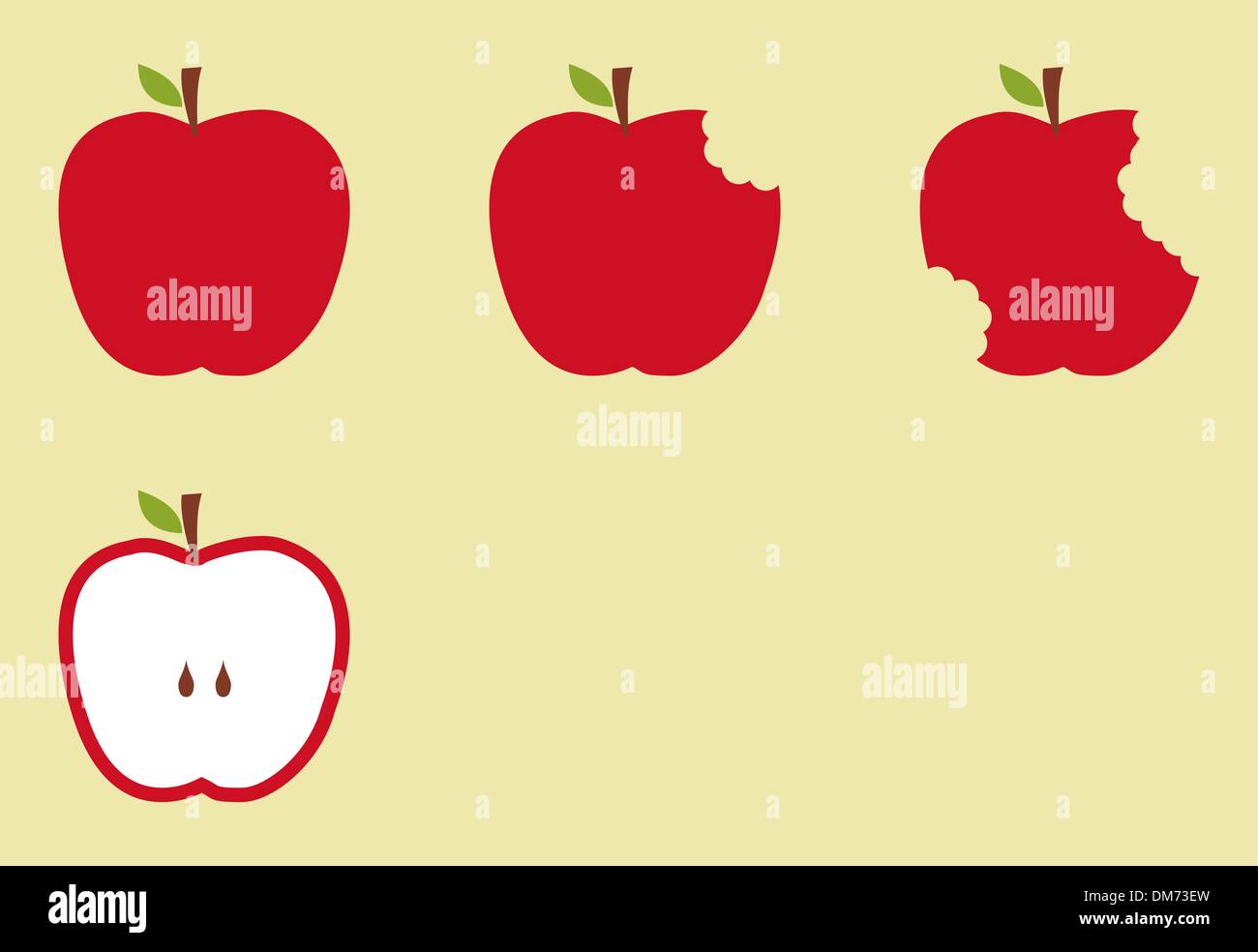 Red apple pattern illustration Stock Vector