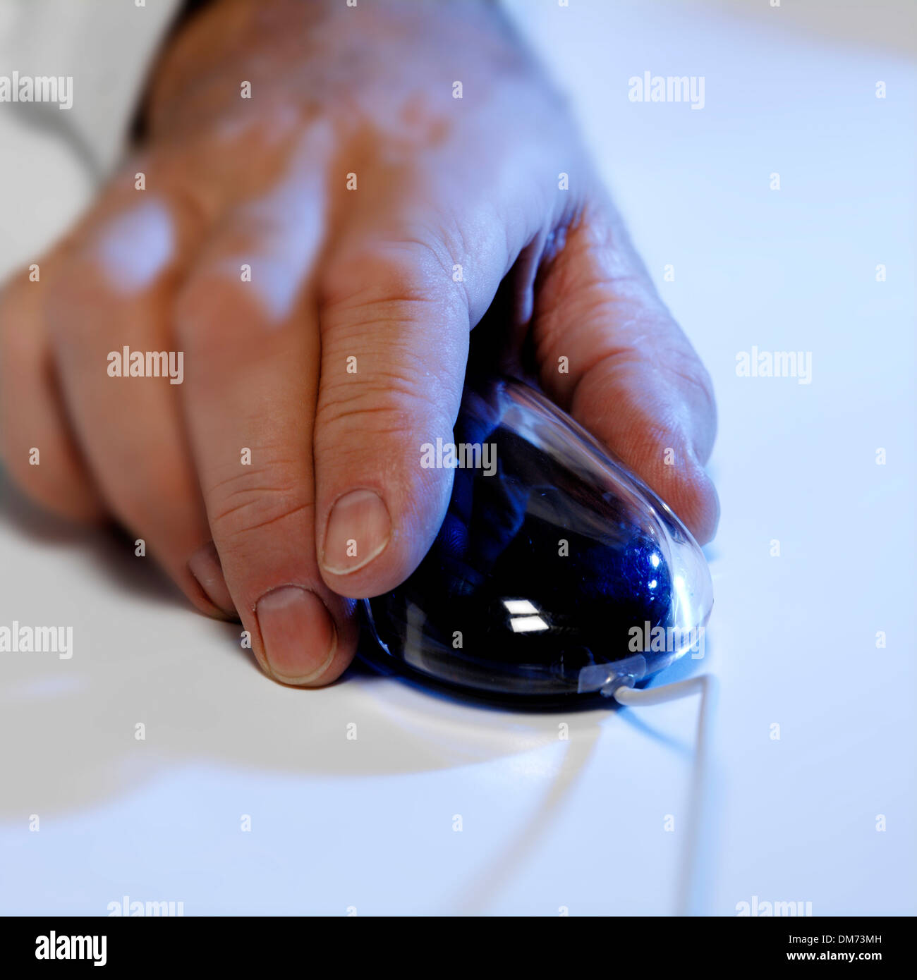 Hand on mouse Stock Photo Alamy