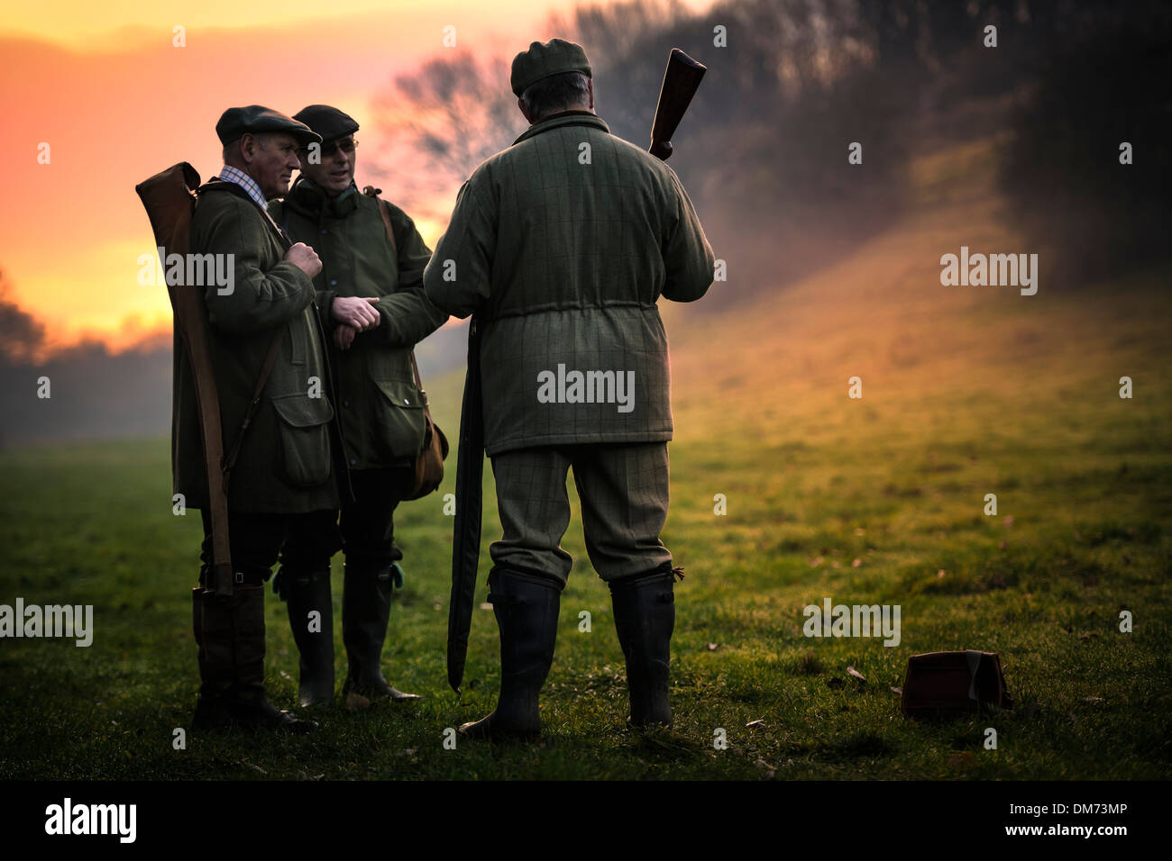 December Shooting Party Stock Photo