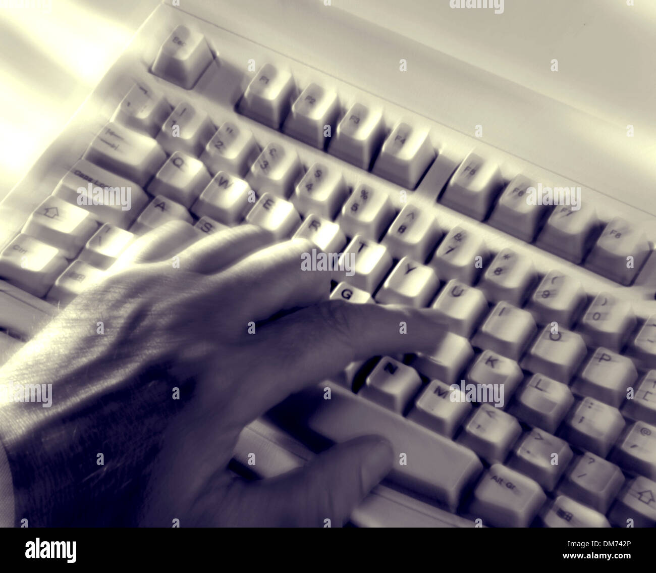 Hand computer keyboard hi-res stock photography and images - Alamy