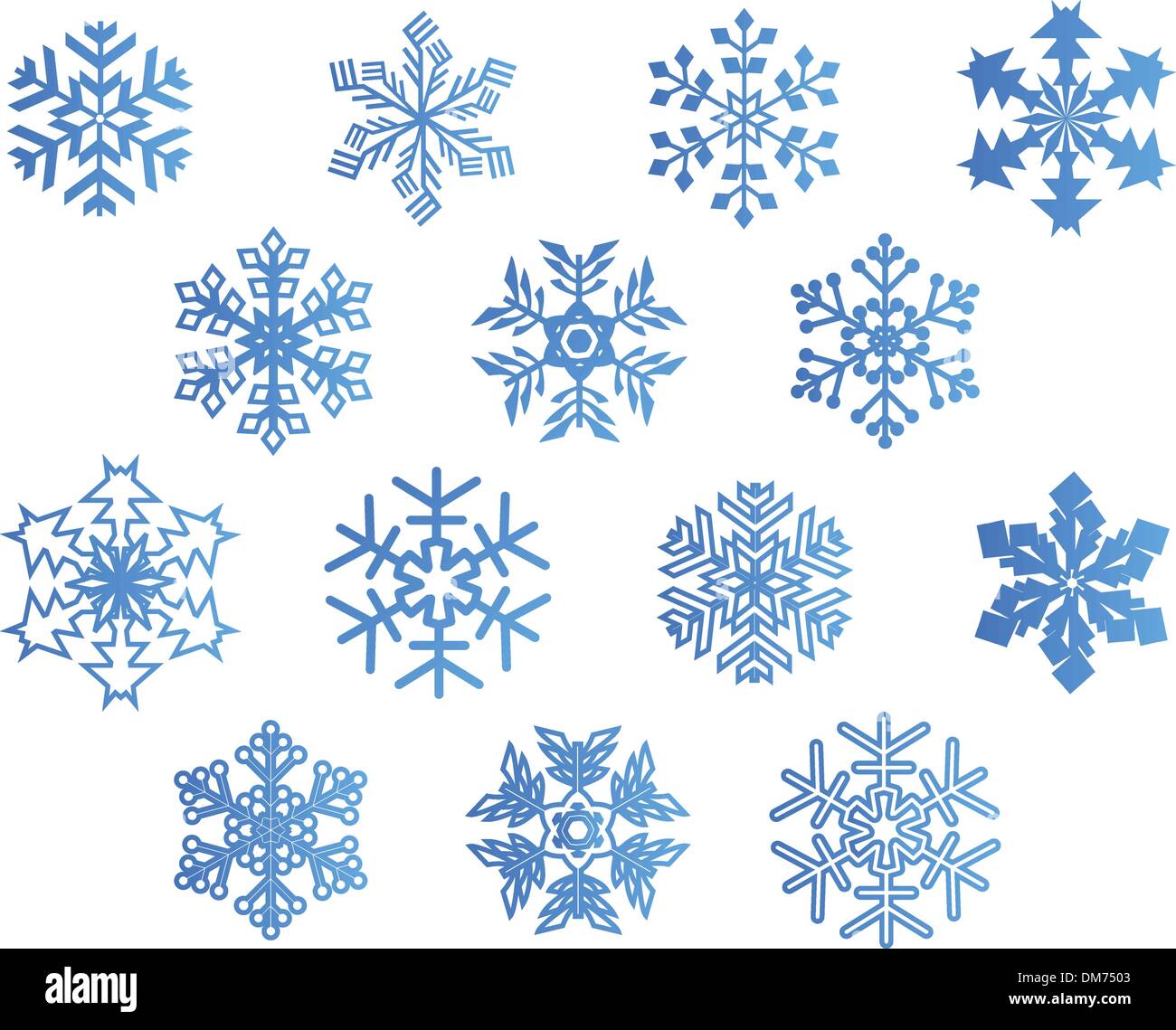 Snowflakes snowflake flakes crystal Stock Vector Images - Alamy