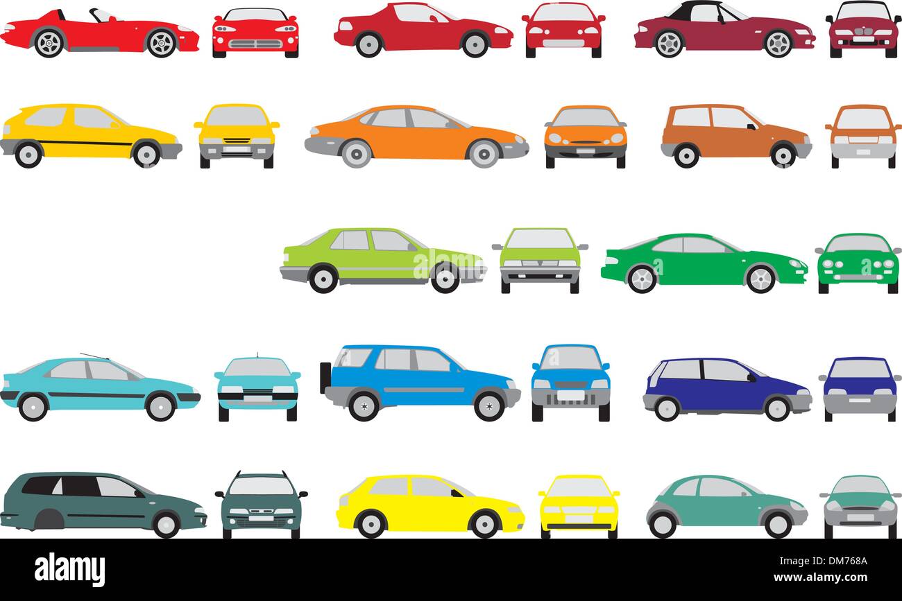 Color cars Stock Vector