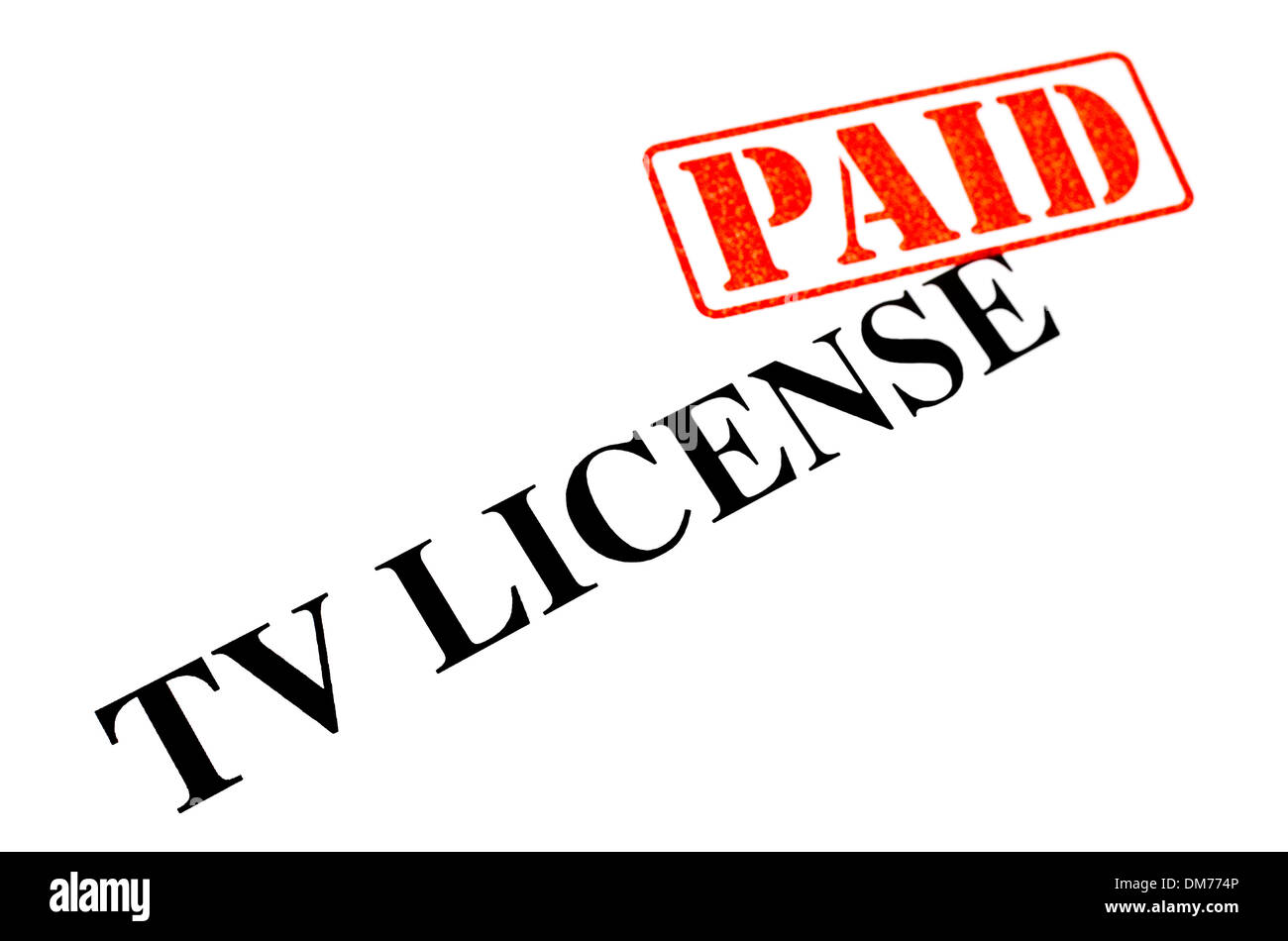 TV License has been PAID Stock Photo Alamy