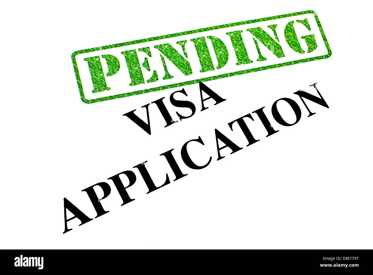 Visa Application is currently PENDING. Stock Photo