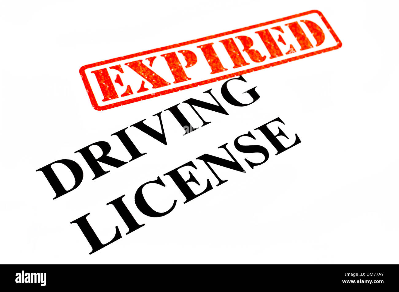 Driving License has EXPIRED. Stock Photo