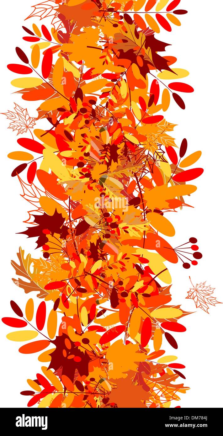 Autumn leaves seamless background for your design Stock Vector Image ...