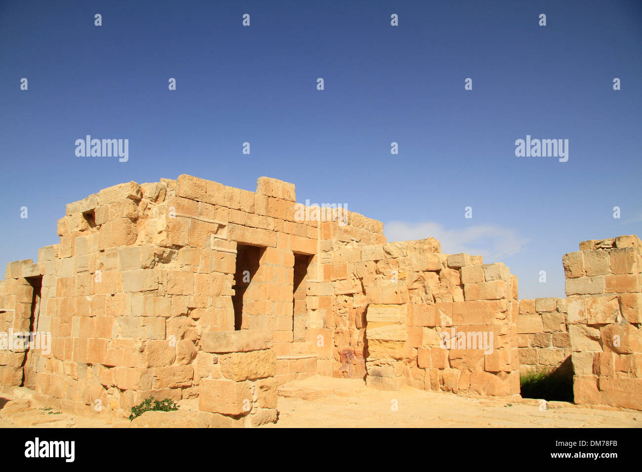 Israel, Negev desert, the Nabatean mansion in Mamshit Stock Photo
