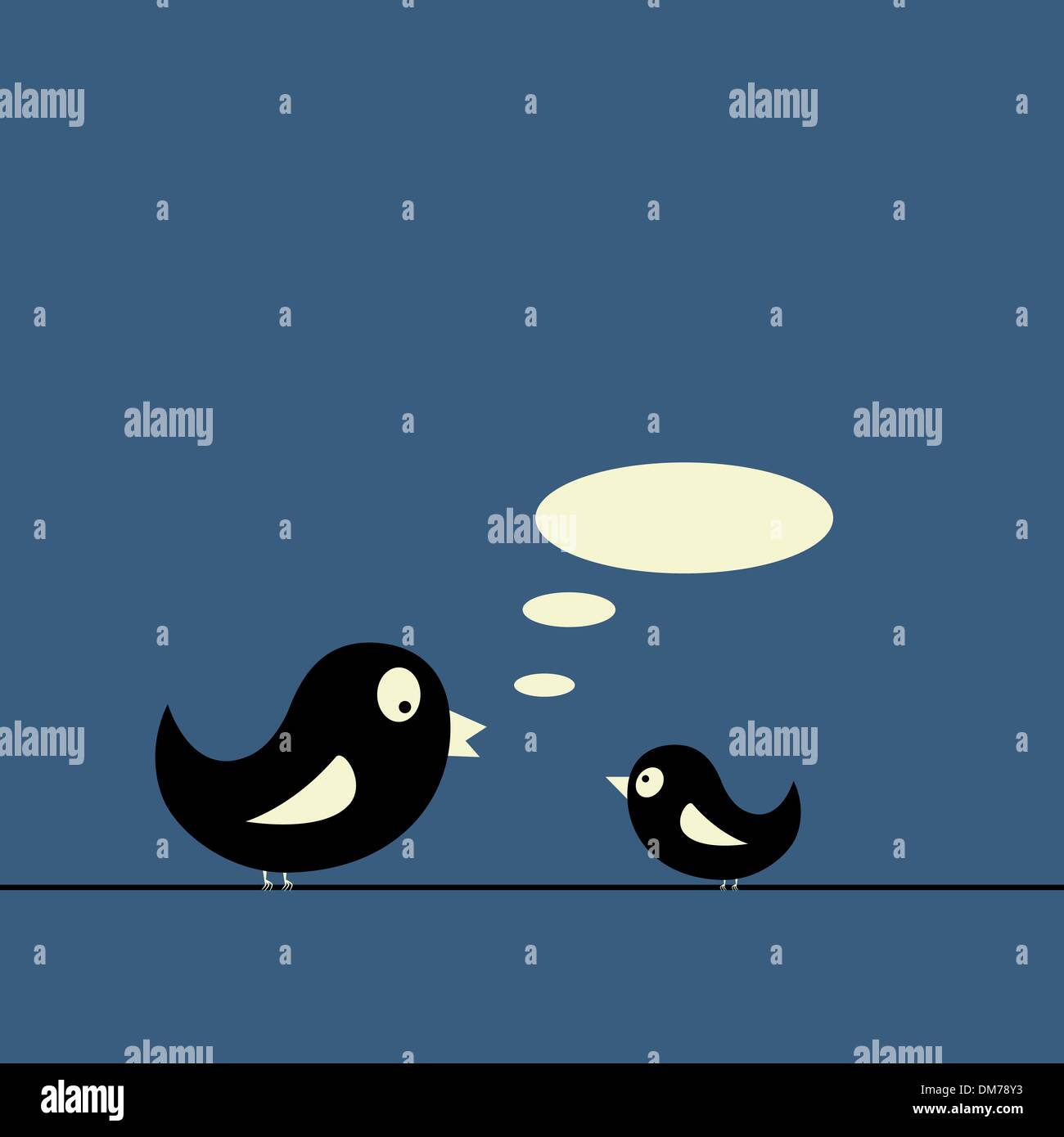 Speaking birds Stock Vector