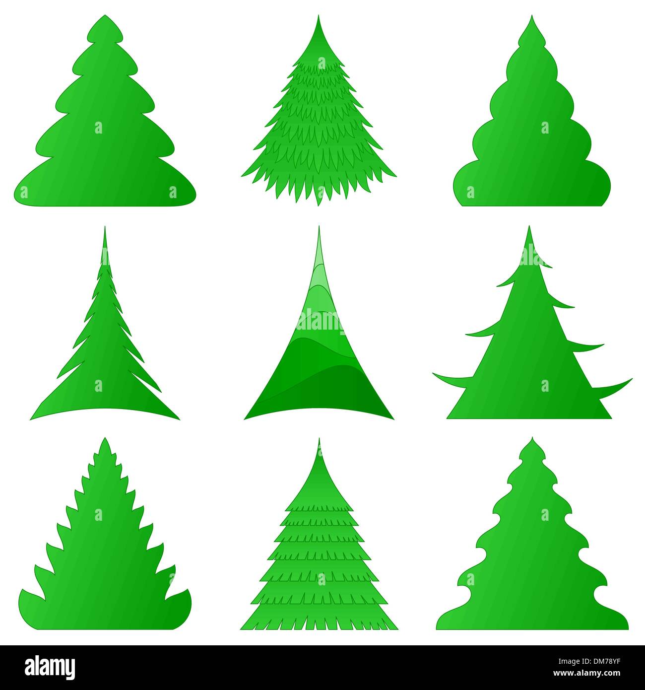 Christmas trees collection Stock Vector Image & Art - Alamy