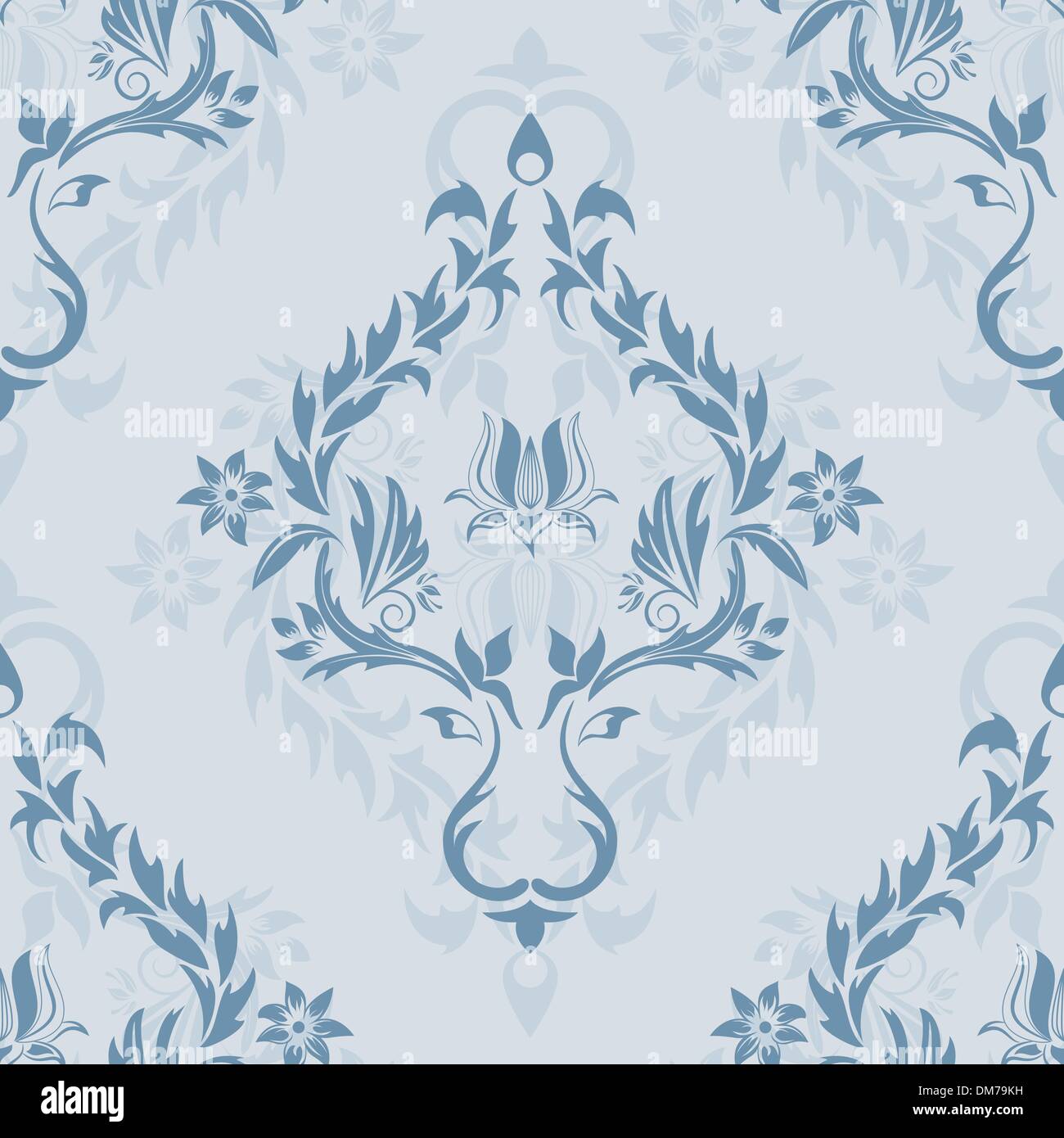 Vector seamless damask background Stock Vector Image & Art - Alamy