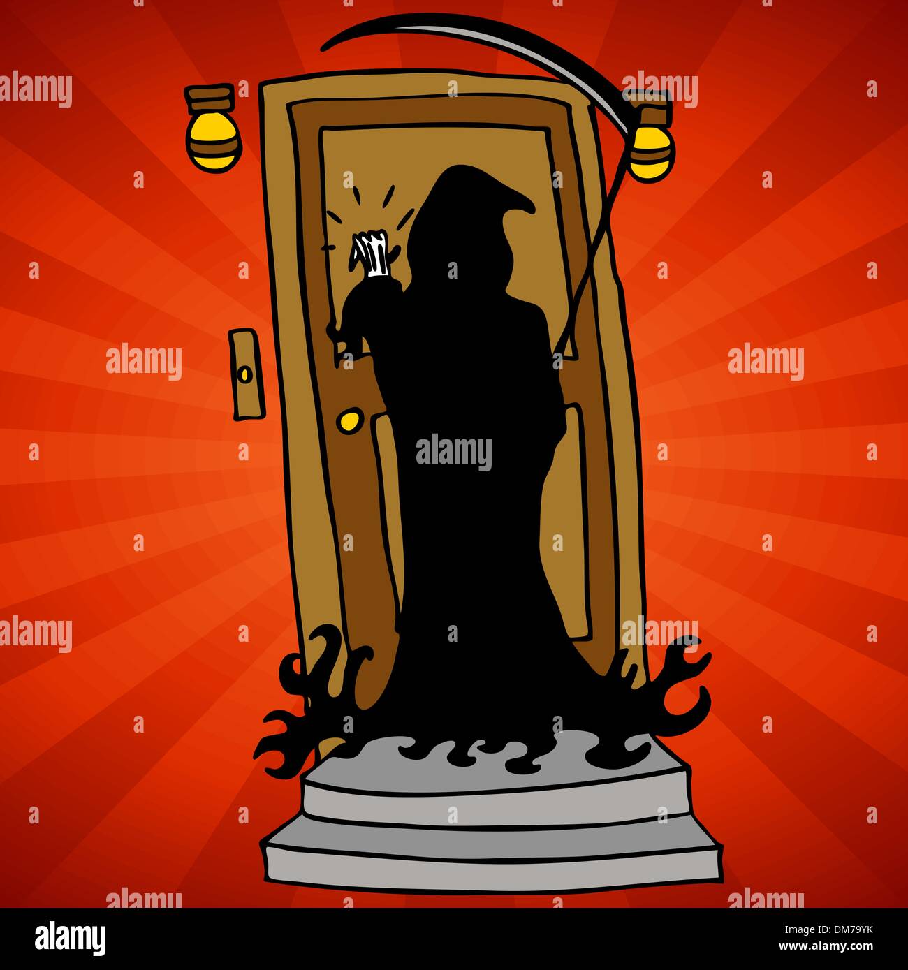 Grim Reaper Knocking Stock Vector Image & Art - Alamy