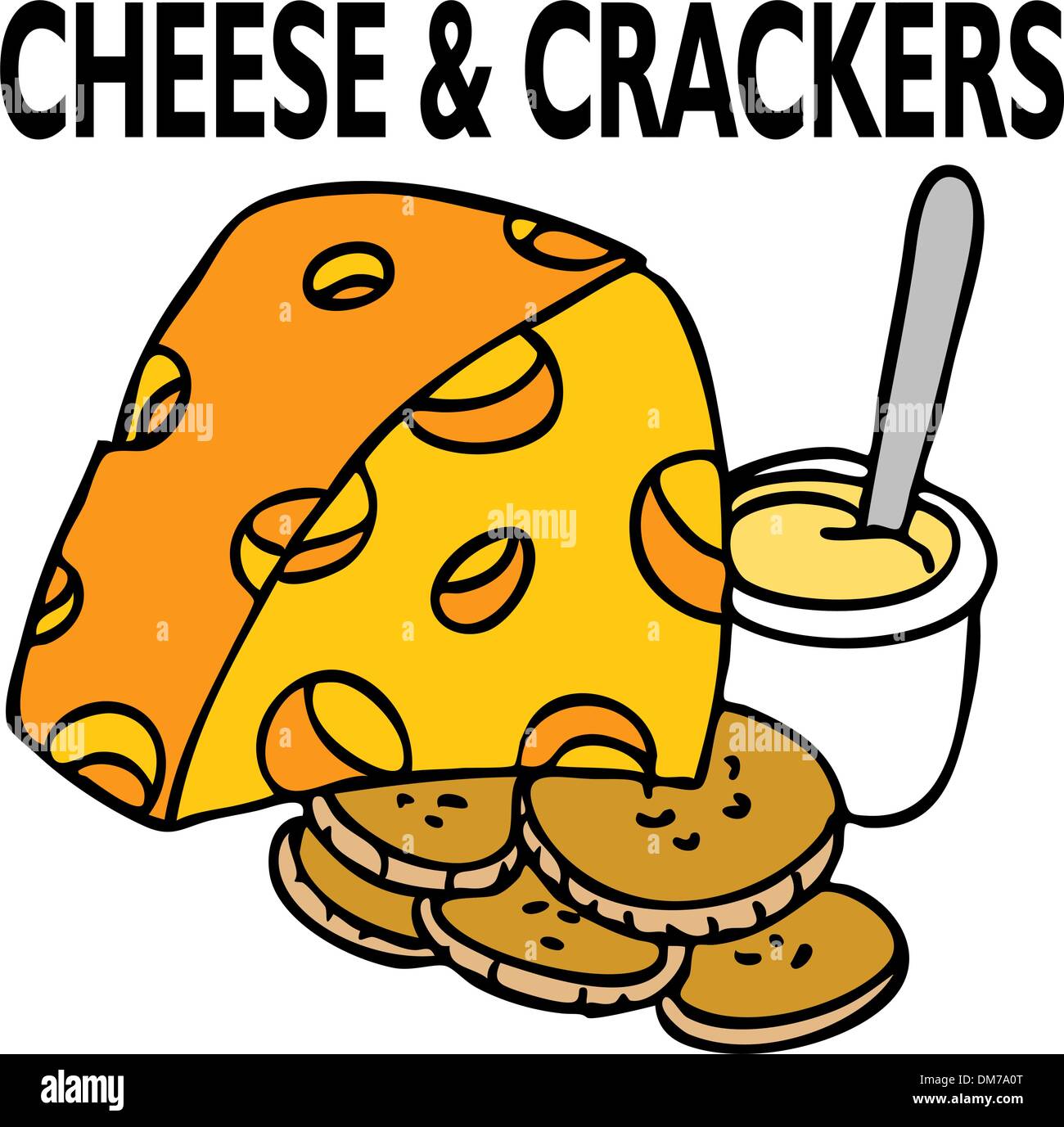 Crackers with spread Stock Vector Images Alamy