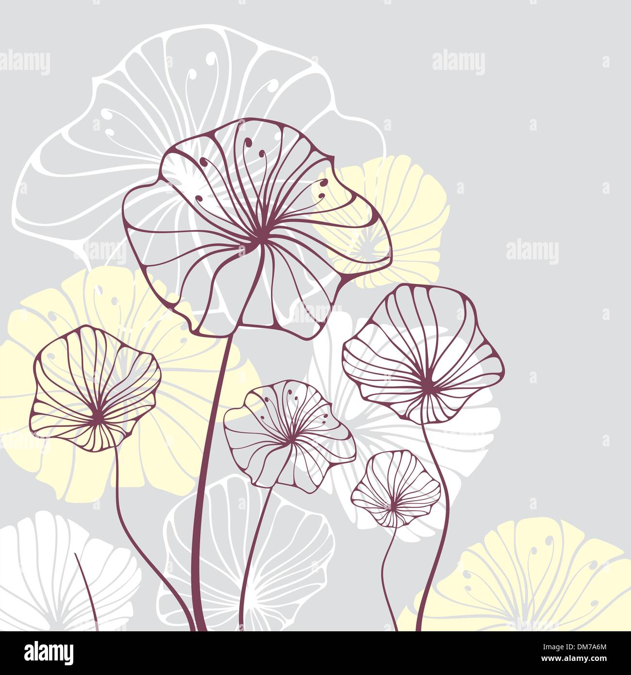 card with flowers Stock Vector Image & Art - Alamy