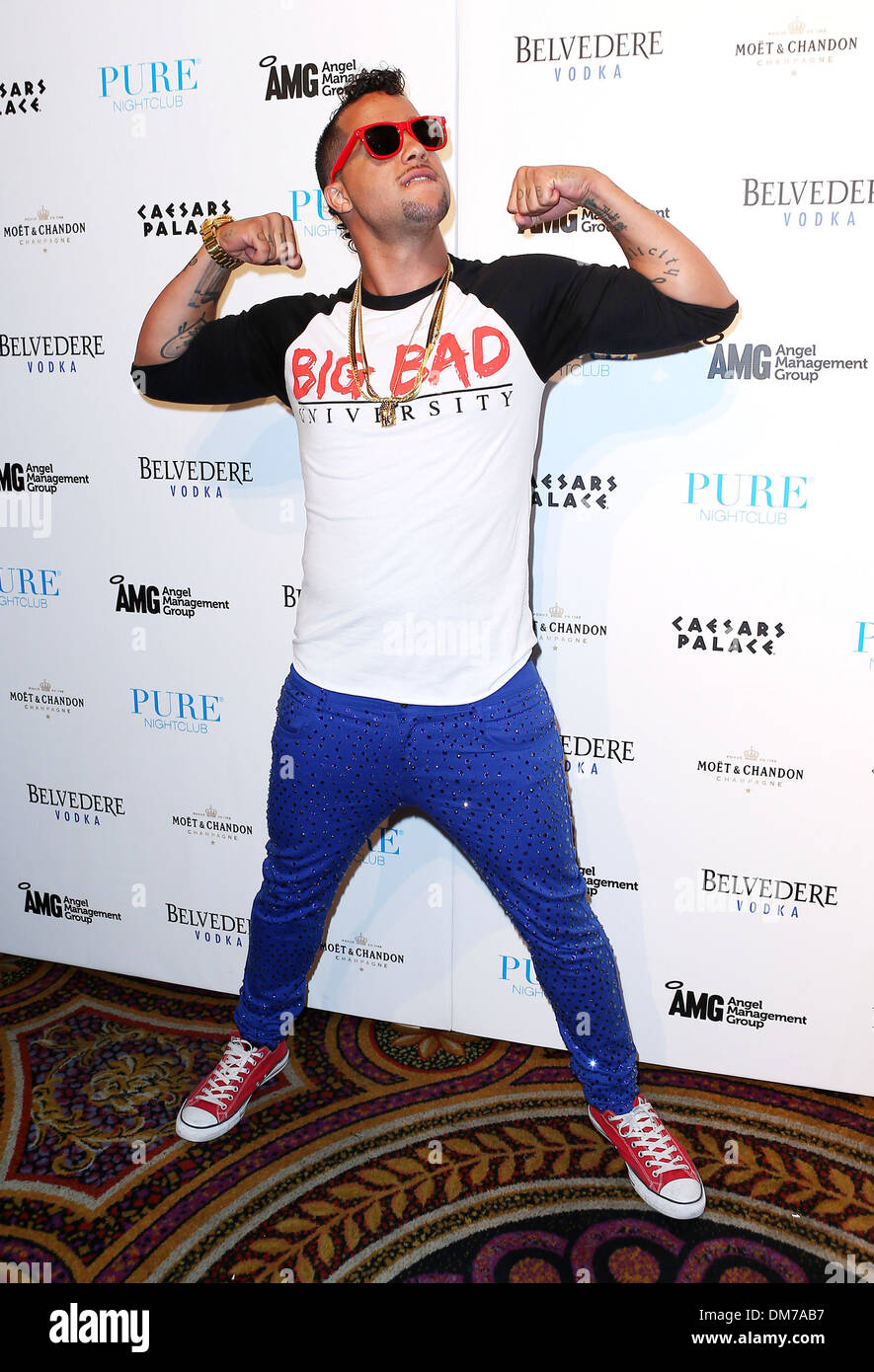 Sky Blu Sky Blu of LMFAO kicks off Labor Day Weekend with return of 'Who Came To Party!?'at Pure Nightclub at Caesars Palace Stock Photo