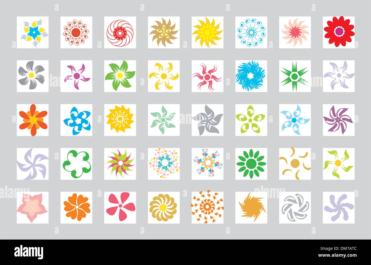set of flowers Stock Vector Image & Art - Alamy