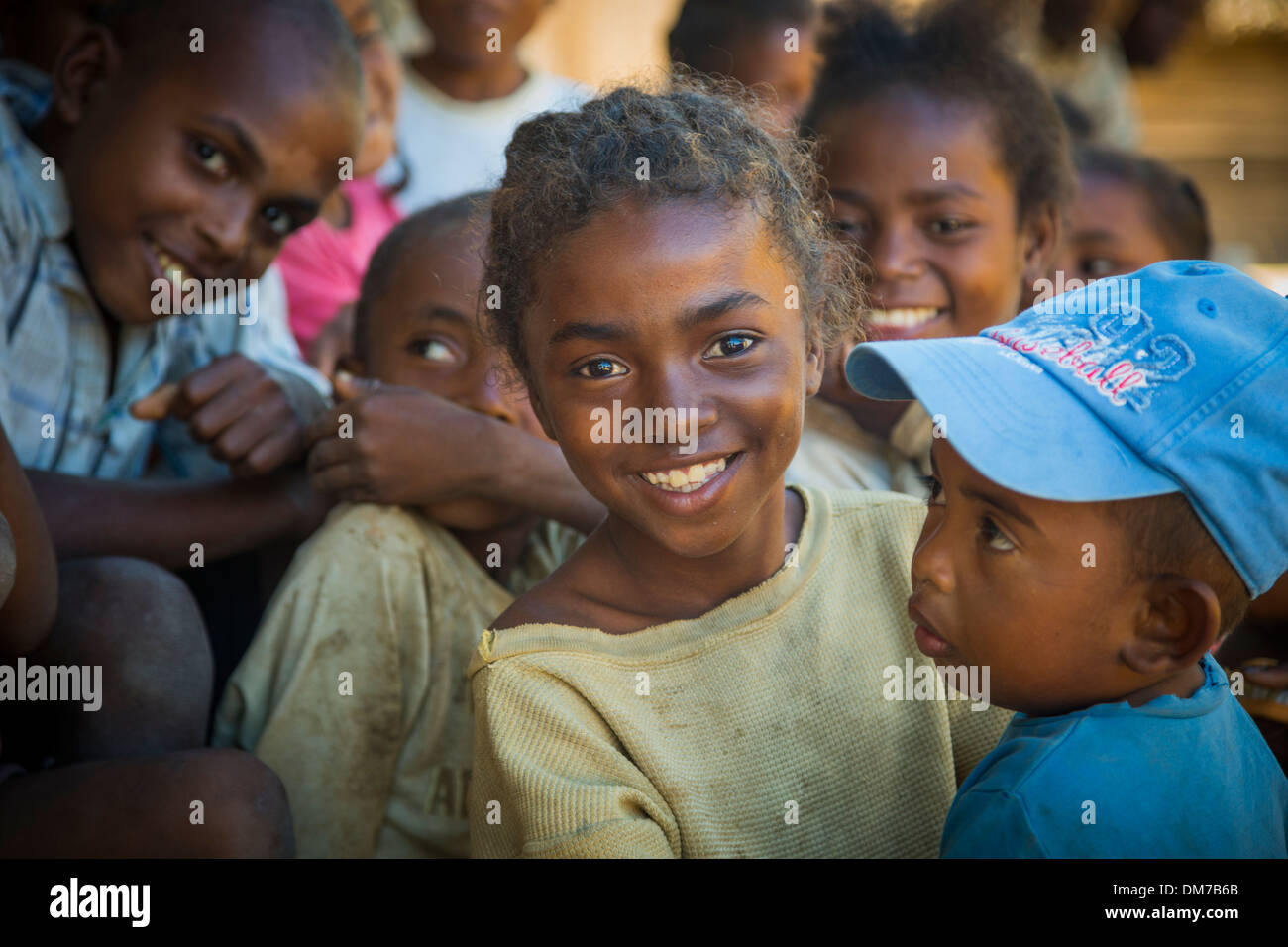 Children in Vatomandry District, Madagascar Stock Photo