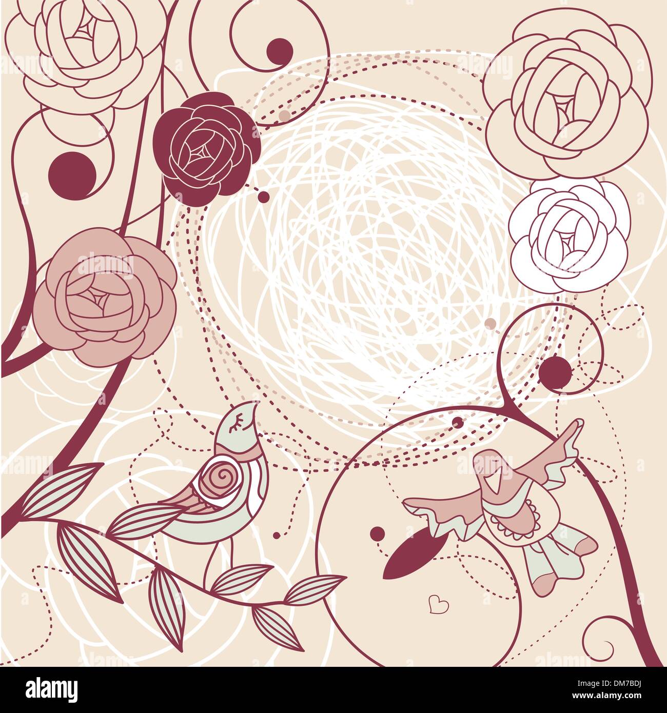 cute floral frame Stock Vector Image & Art - Alamy