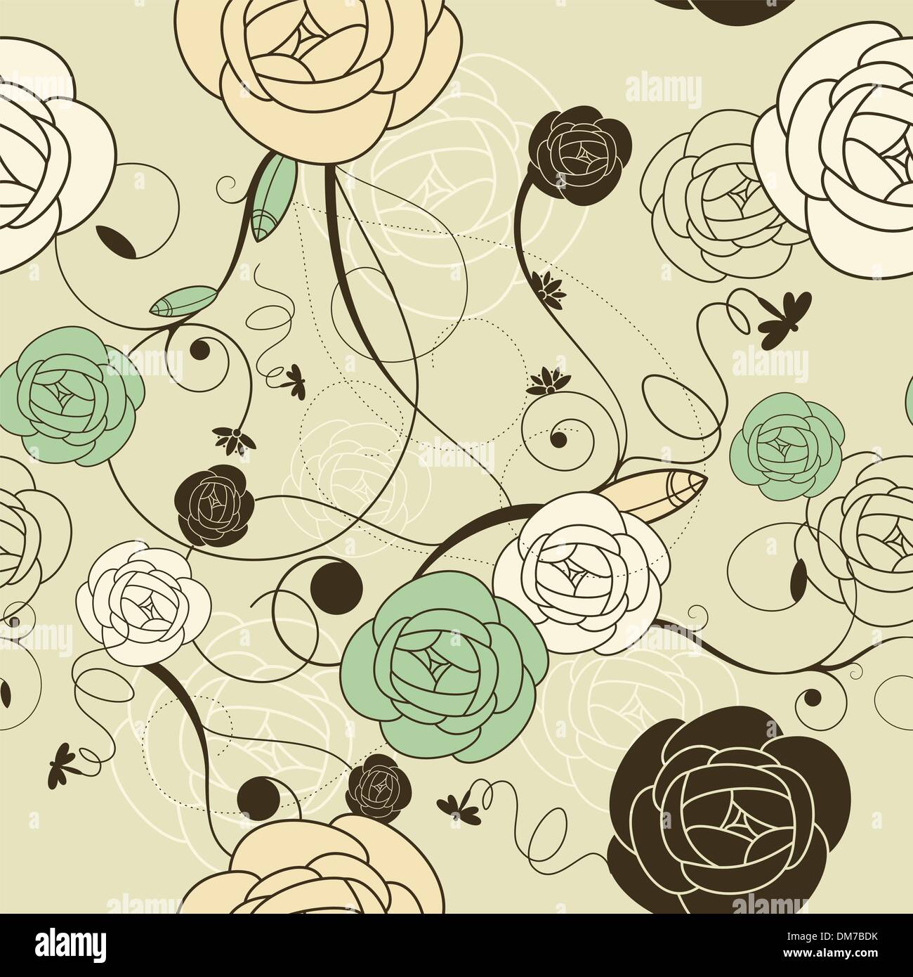 seamless romantic wallpaper Stock Vector Image & Art - Alamy