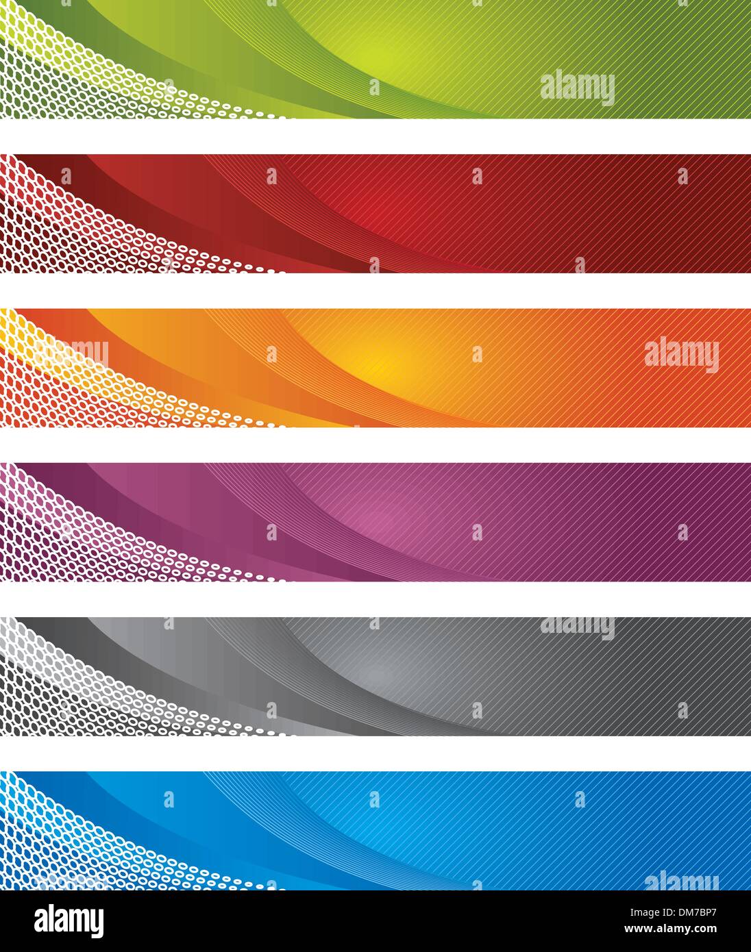 Digital banners in gradient and lines Stock Vector