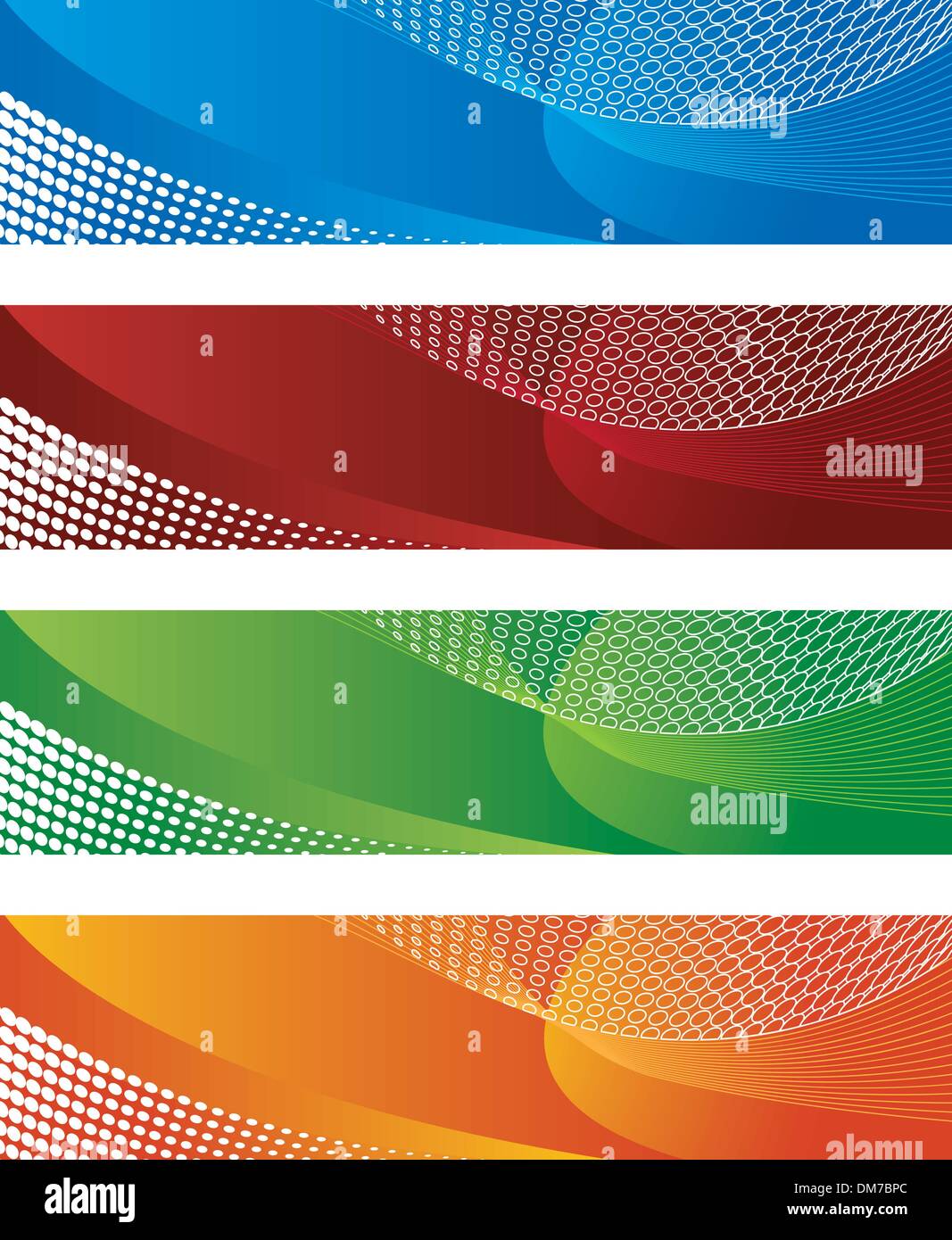 Digital banners in halftone and gradient Stock Vector