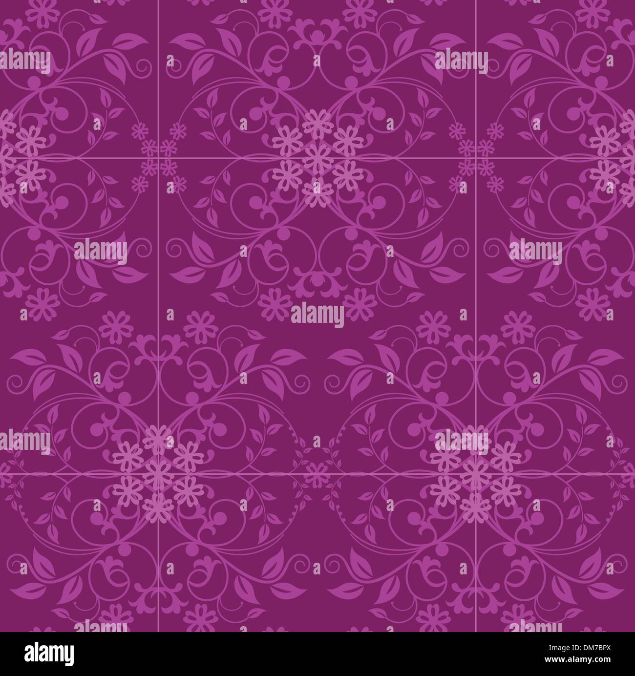 Fuchsia and pink floral wallpaper Stock Vector