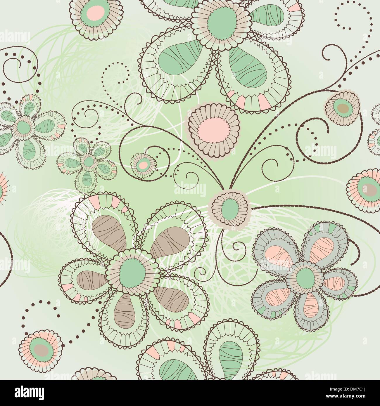 seamless floral background with birds Stock Vector Image & Art - Alamy