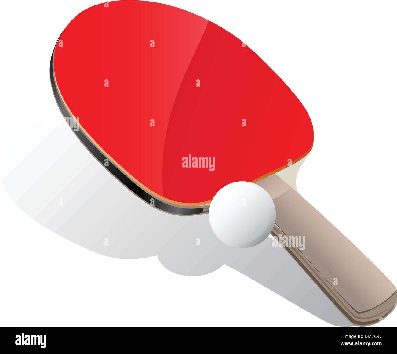 Premium Vector  Ping pong paddles with ball isolated on white