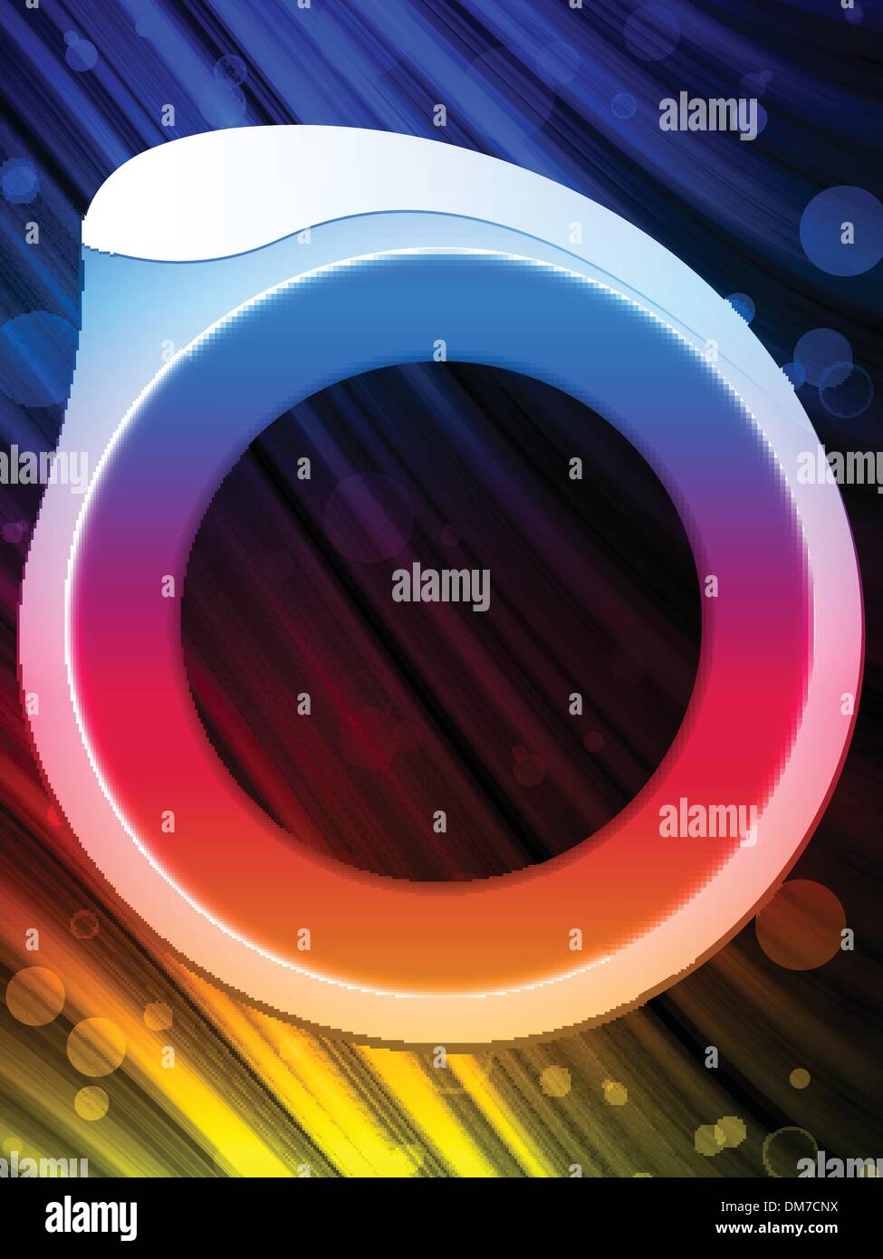 Rainbow Circle Border with Sparkles and Swirls. Stock Vector