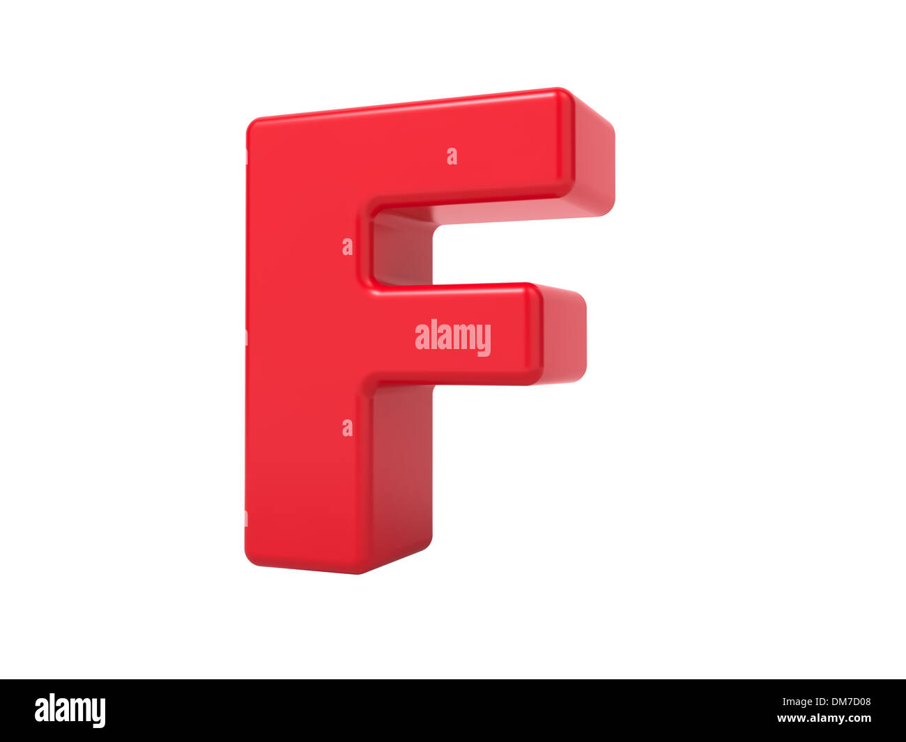Red 3D Letter F. Stock Photo