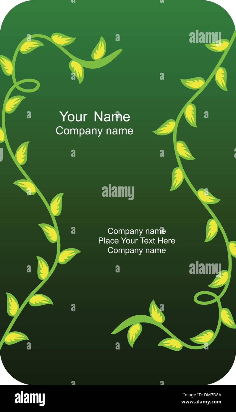 Illustration of template card company label with name Stock Vector