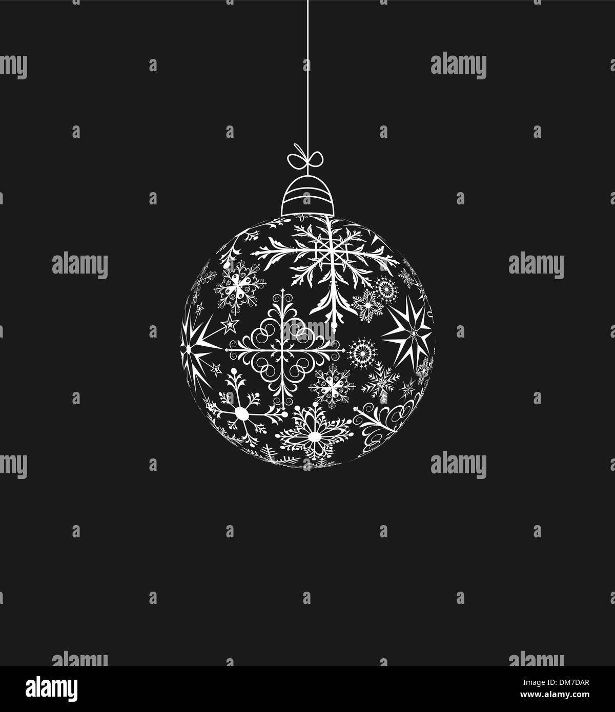 Christmas ball made of snowflakes Stock Image