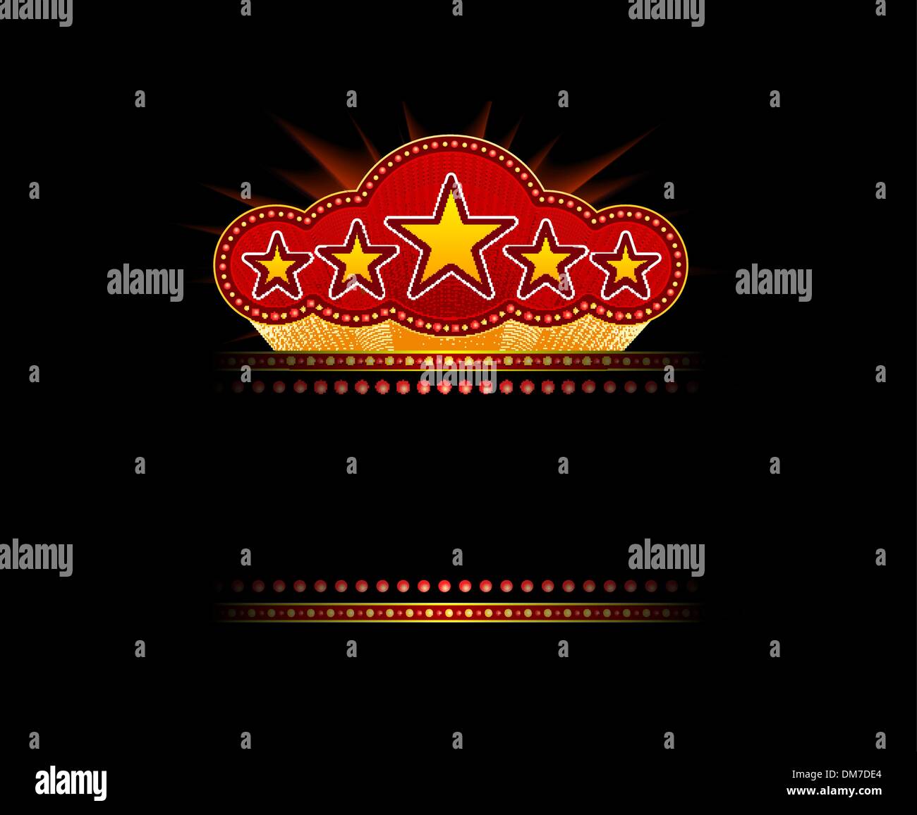 Blank movie, theater or casino marquee Stock Vector