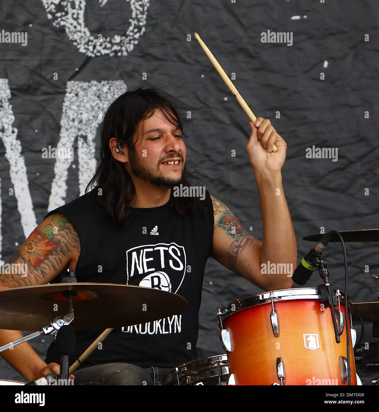 Benny Horowitz of Gaslight Anthem Reading Festival 2012 - Performances - Day Three Reading England - 26.08.12 Stock Photo