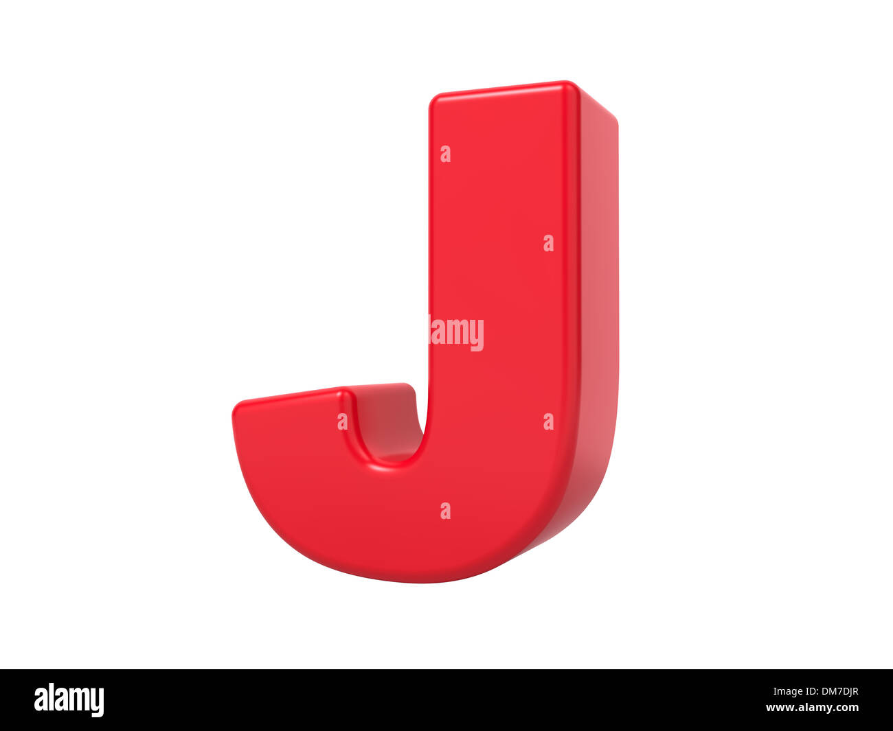 Red 3D Letter J Stock Photo