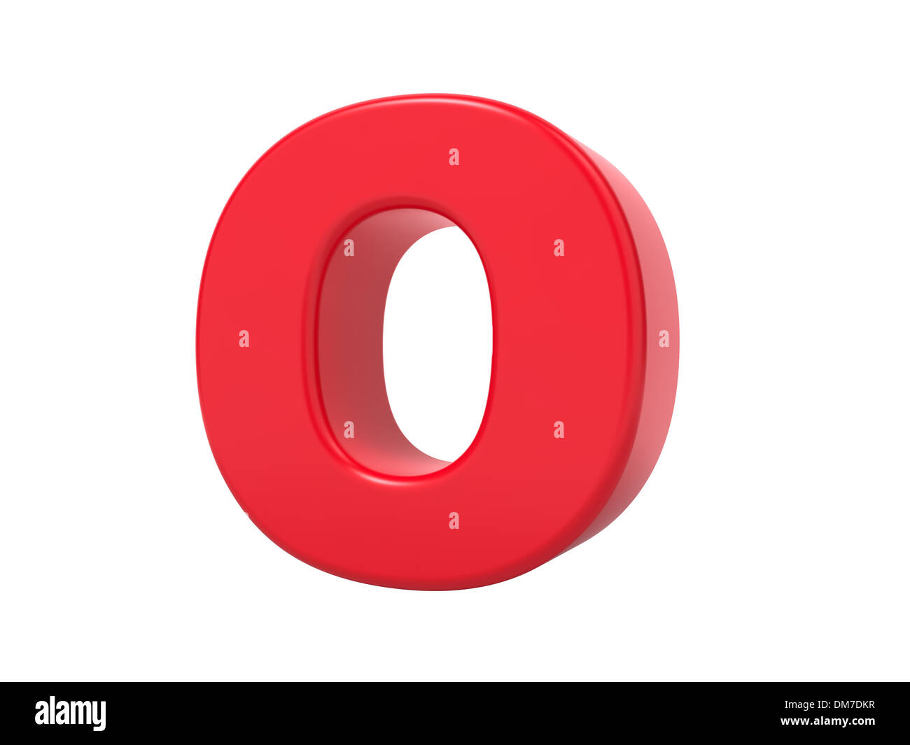 Red 3D Letter O. Stock Photo
