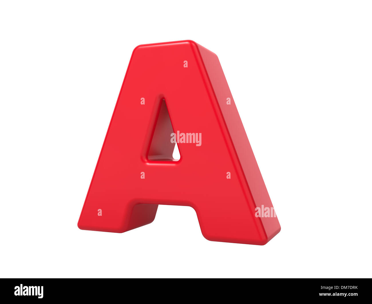 Red 3D Letter A. Stock Photo