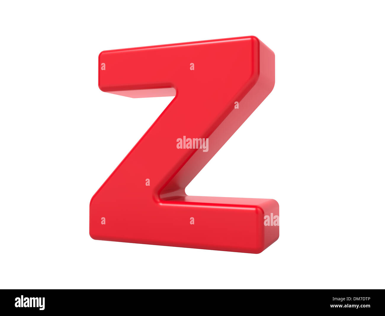 Red 3D Letter Z. Stock Photo