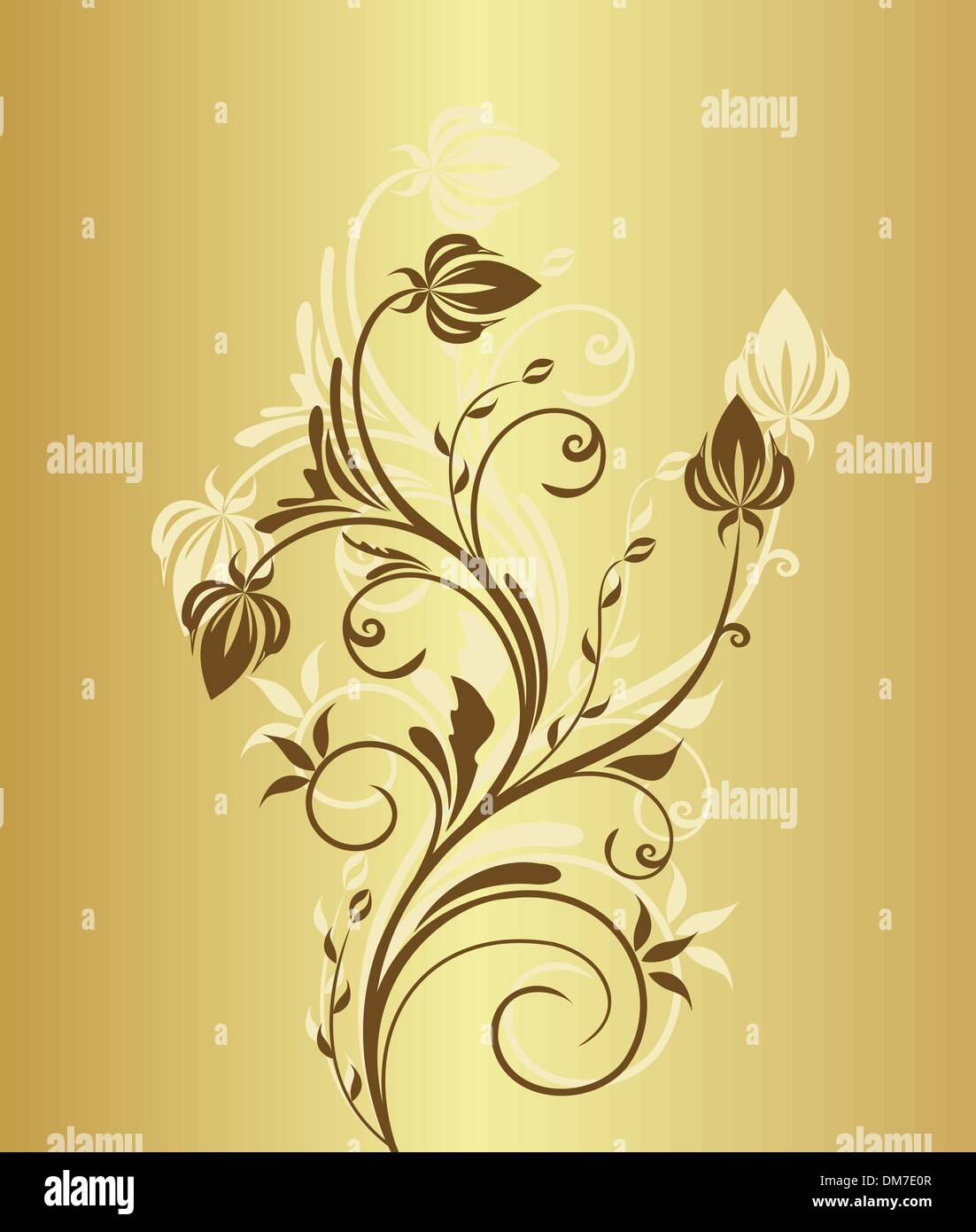 Illustration of gold floral vintage background Stock Vector Image & Art ...