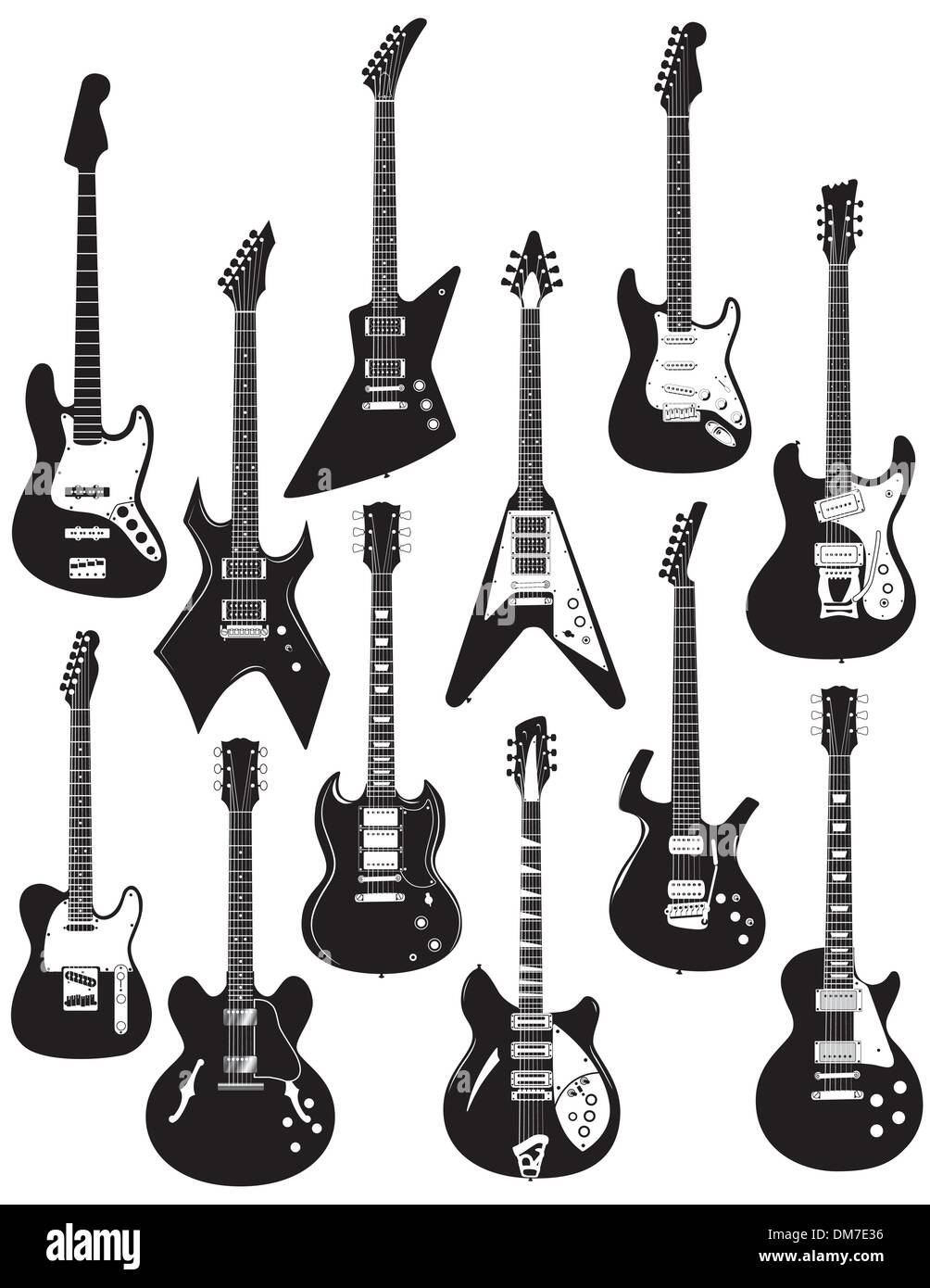 Twelve string guitar Stock Vector Images Alamy