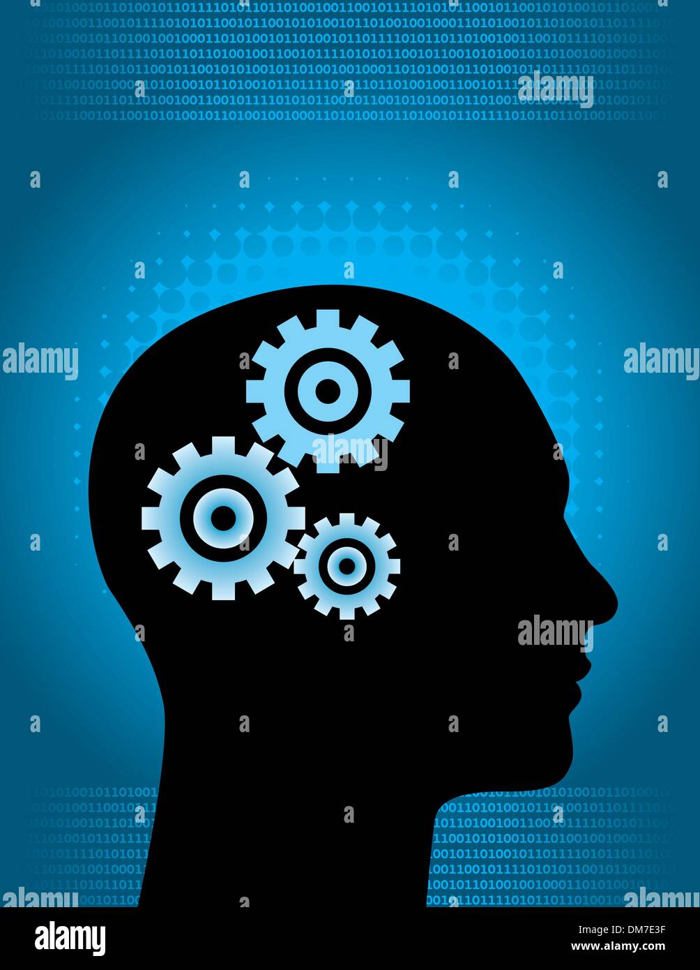 Binary digital and human Stock Vector