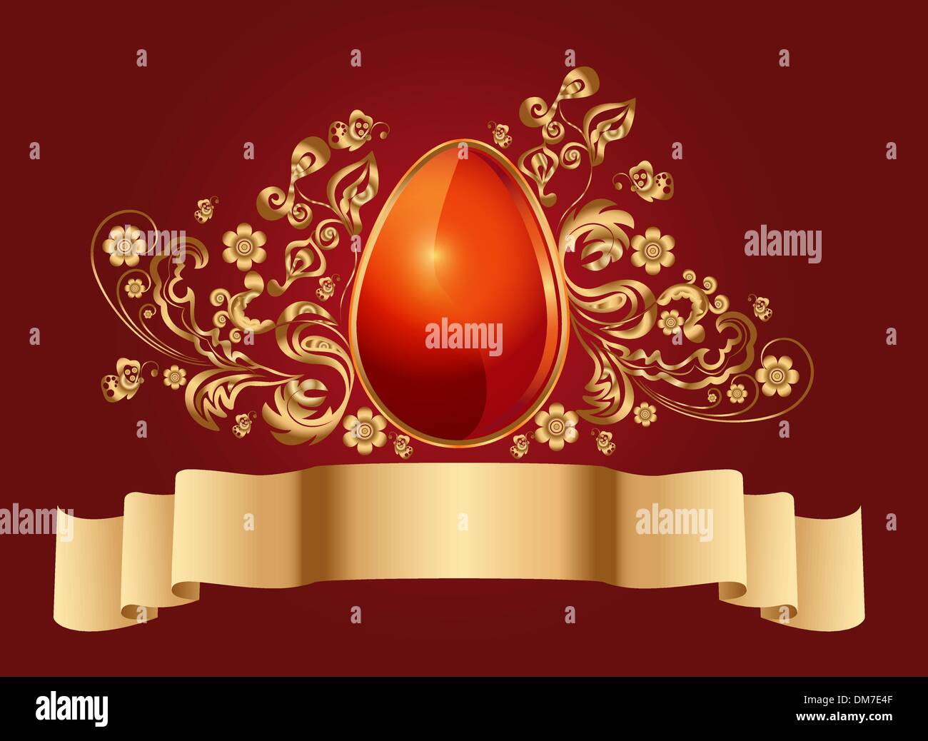Floral easter egg Stock Vector Images Alamy