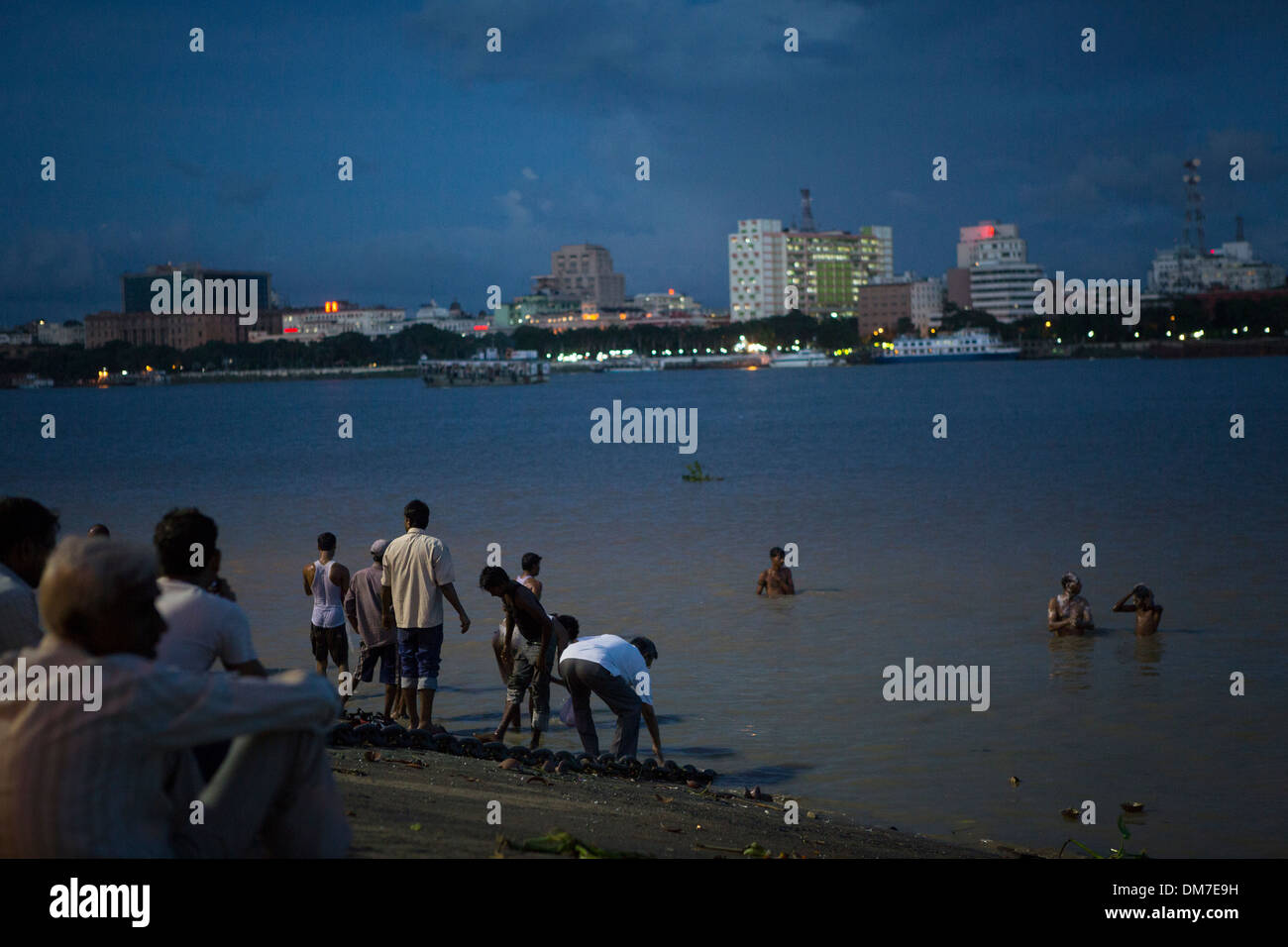 Hoogly River at Calcutta (Kolkata), India Stock Photo