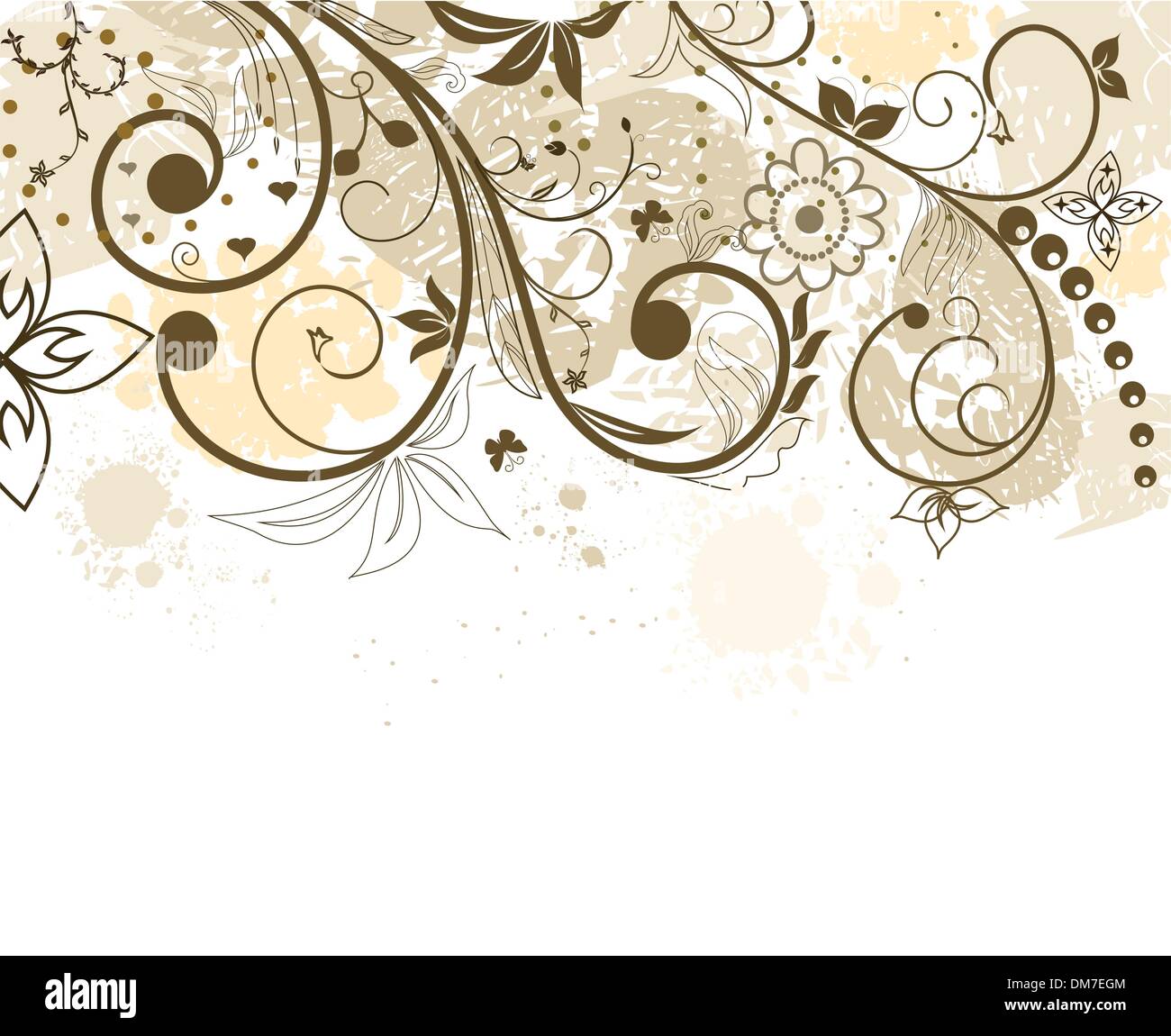 Grunge flower background with butterfly Stock Vector Image & Art - Alamy