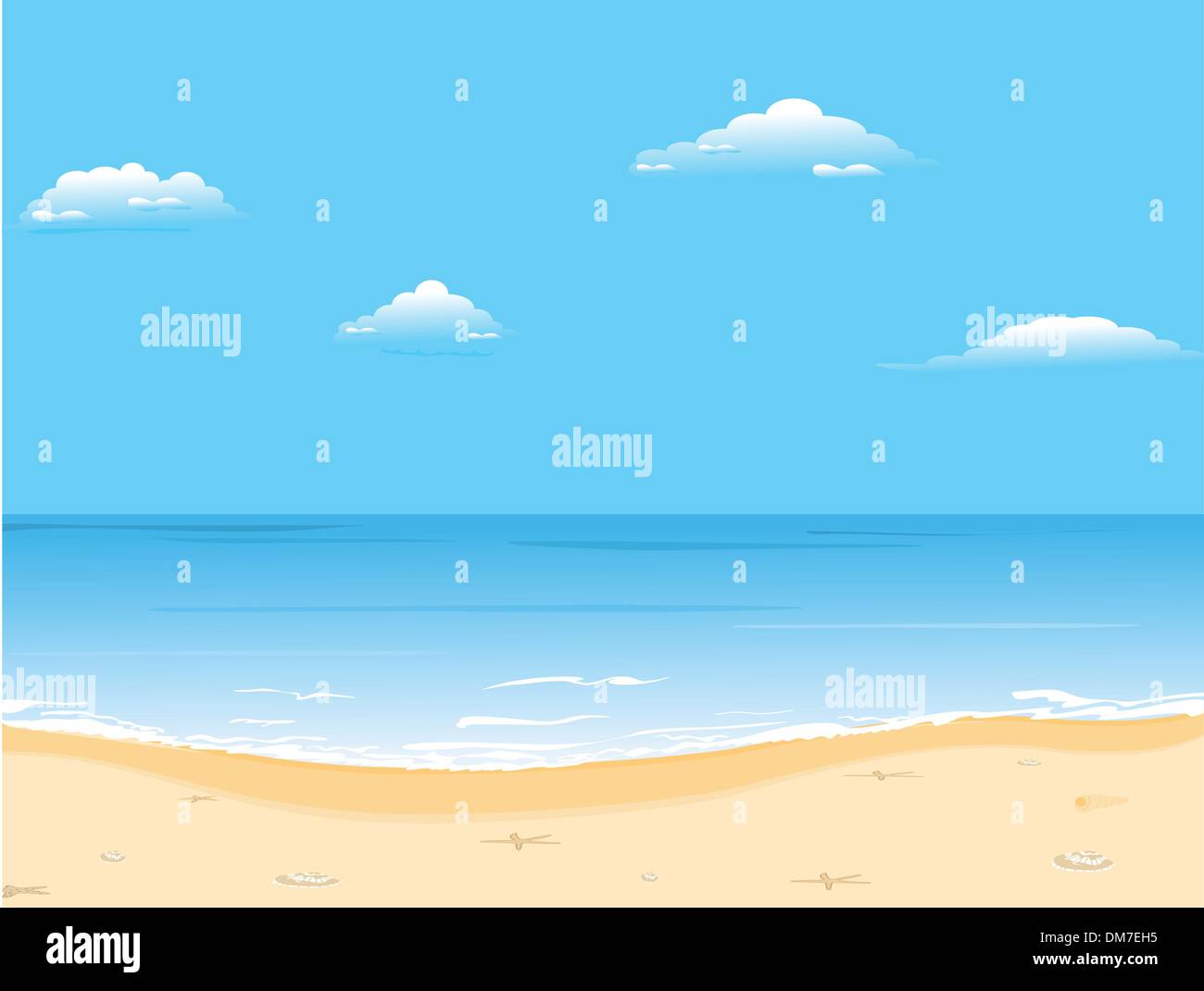 Beautiful summer background with beach Stock Vector Image & Art - Alamy