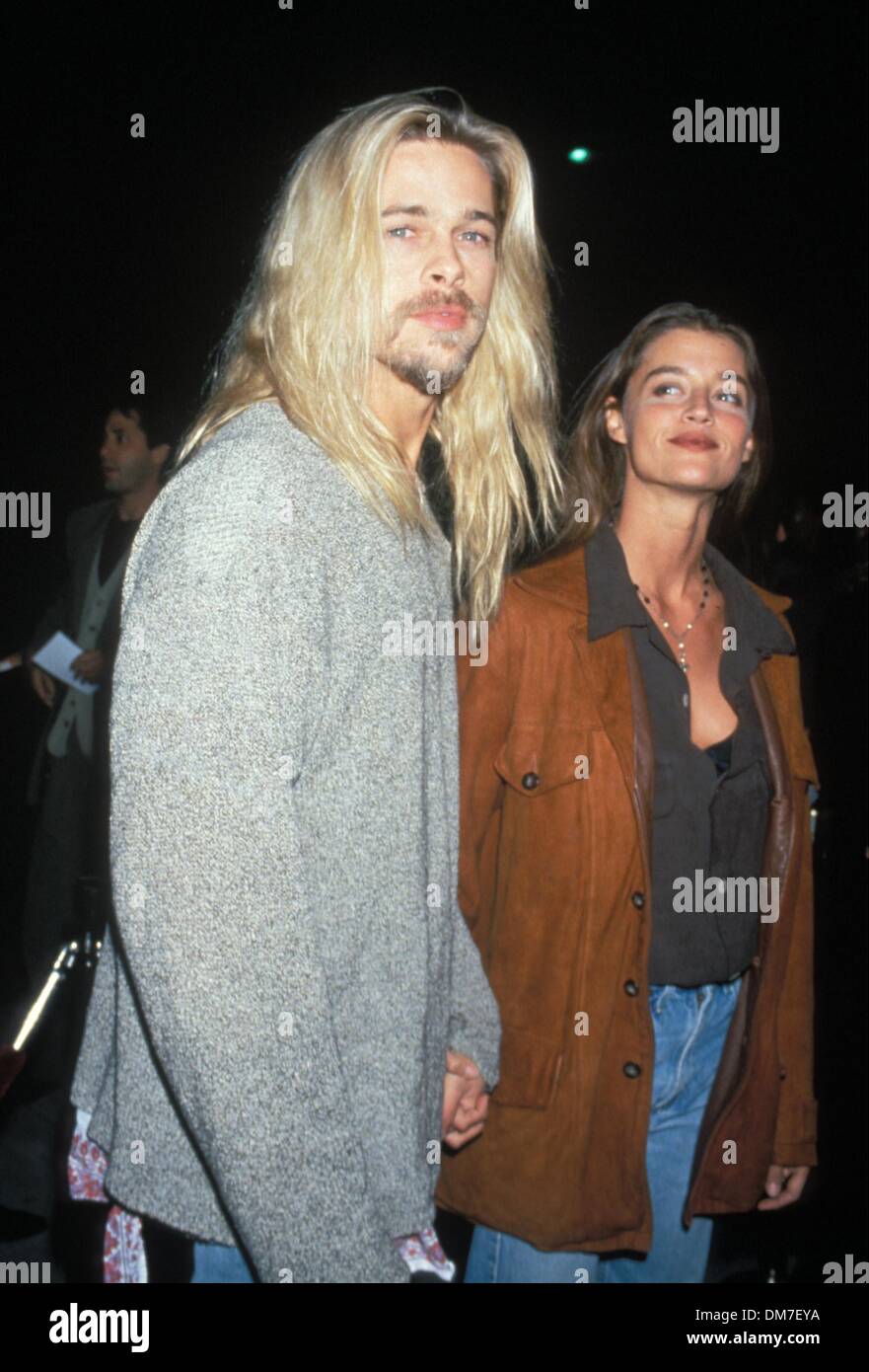 Nov. 30, 1994 - LEGENDS OF THE FALL PREMIERE  11-30-1994.BRAD PITT JITKA POHLEDEK.K0089LR. LISA ROSE/(Credit Image: © Globe Photos/ZUMAPRESS.com) Stock Photo