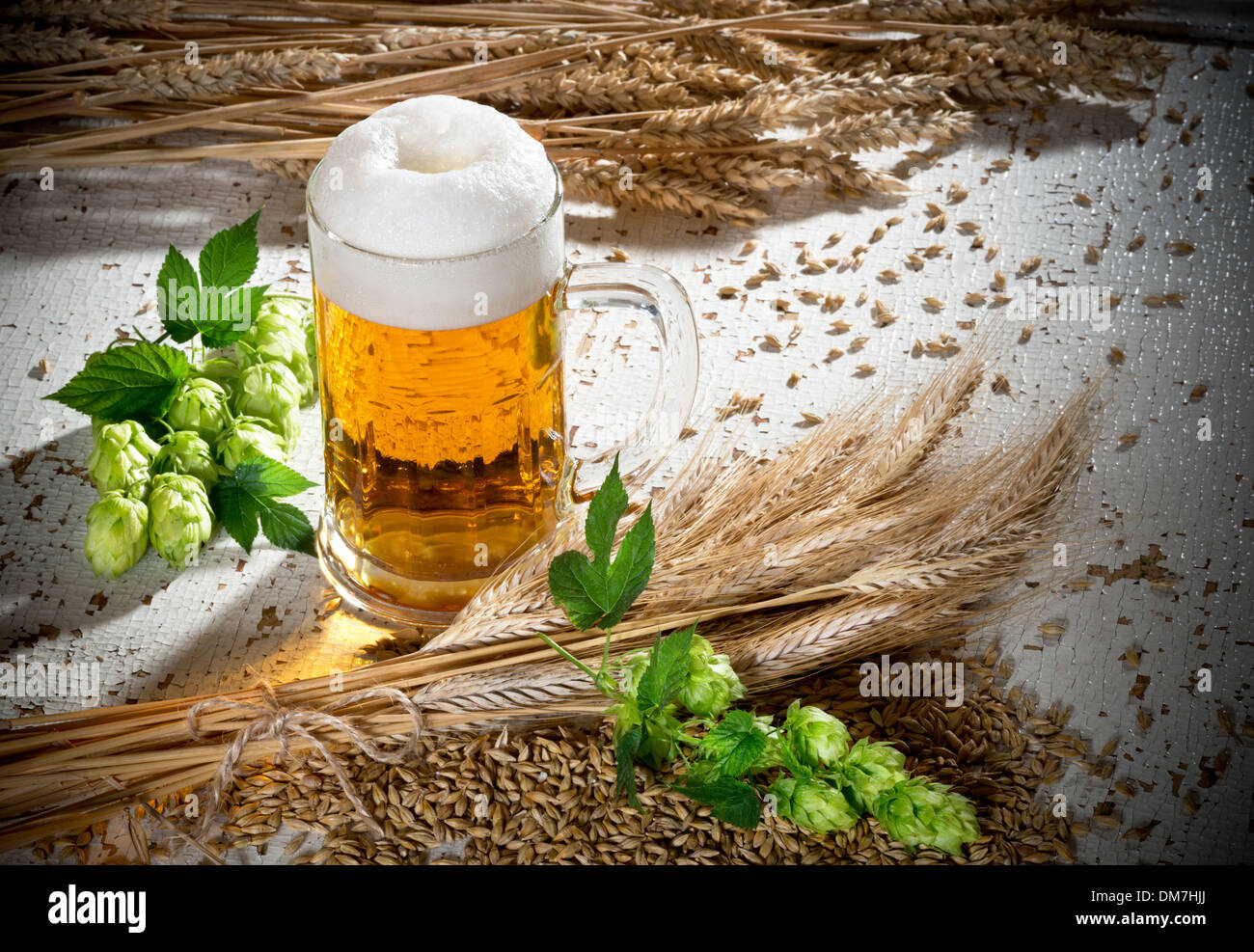 beer and raw material for beer production Stock Photo Alamy