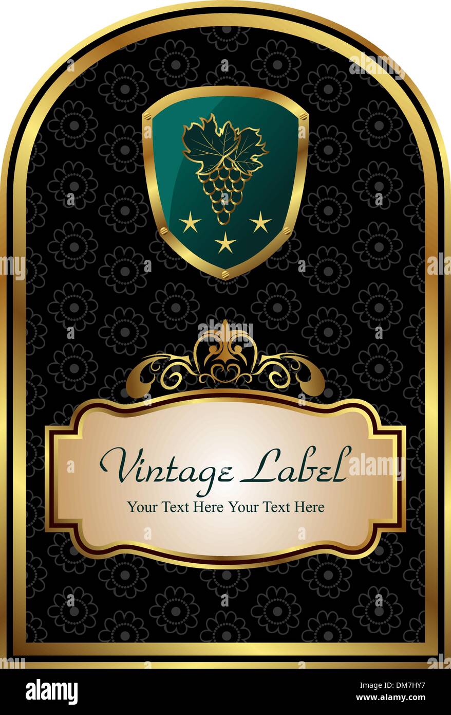 golden frame label for packing Stock Vector Image & Art - Alamy