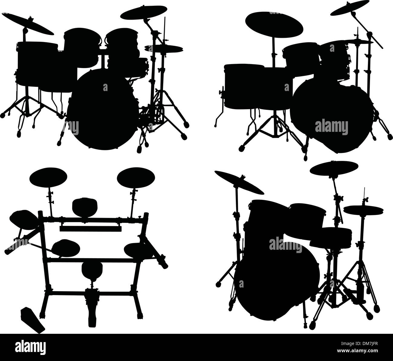 drums kits Stock Vector